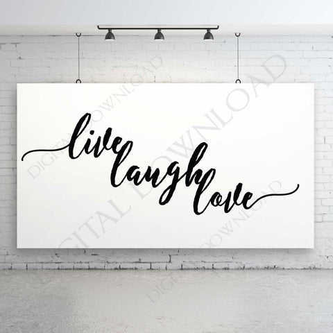 SVG Files for Vinyl Crafts, Live Laugh Love Printable Art Design, Heat Transfer Craft Projects, DIY JPG Card Print Saying, Vector Clipart - lasting-expressions-vinyl