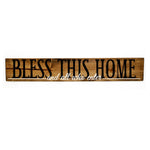 Bless this home and all who enter Wood Sign Decor - lasting-expressions-vinyl