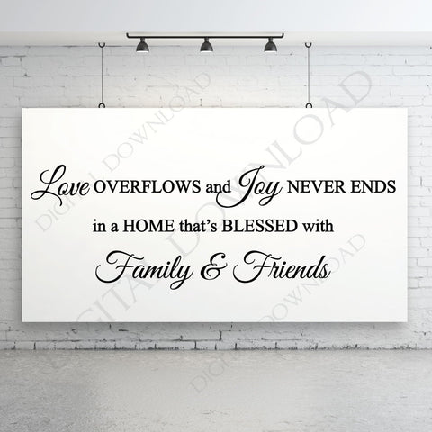 Love Family and Friends SVG Clipart Quote Design, DXF Cricut Vinyl Stencil Crafts, Printable Family Quote Card, PNG Vector Clipart Saying - lasting-expressions-vinyl