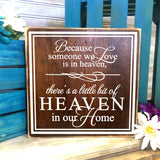 Heaven Quote Rustic Wood Sign for Memorial - lasting-expressions-vinyl