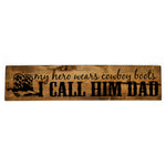 Hero Wears Cowboy Boots Dad Quote Wood Hanging Sign - lasting-expressions-vinyl