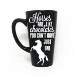 Coffee Mug Horse Saying, Horse Gift for Friend, Horses Chocolate Quote Cup - lasting-expressions-vinyl