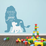 Lion Nursery Bedroom Wall Decor Vinyl Wall Decal, Kids Movie Theme Play Room Decor, Inspiration Wall Quote Lettering, Vinyl Stencil Sticker - lasting-expressions-vinyl