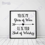 Glass of Wine Shot of Whiskey Quote Vector Digital Design Download - Ready to use Digital File, Vinyl Design, Printable Quotes, Wine Vector - lasting-expressions-vinyl