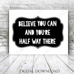 Believe you can Clipart Vector Download - Ready Digital File, Printable Quote, DIY home decor, ai svg pdf, Girls Bedroom, Inspriation Quote - lasting-expressions-vinyl