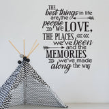 Wall Quote Decal Best things in Life - lasting-expressions-vinyl