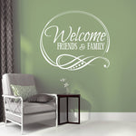 Welcome friends and family Vinyl Wall Decal - lasting-expressions-vinyl