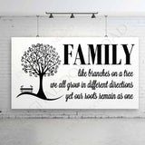 Family Tree Quote SVG, Family Saying to Print, Family Quote DXF Laser Cut File, Family Branches Sign Stencil, Family Tree Clipart Design - lasting-expressions-vinyl