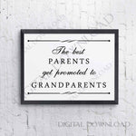 The Best Parents, Promoted to Grandparents SVG Quote- Typography Art, Vinyl Design Saying, Printable Quotes, svg ai pdf jpg, Saying to Print - lasting-expressions-vinyl