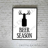 Beer Season Deer Head Antler Bottle Vector Download - Gift for him, Vector Saying, SVG  Print, Typography Art - svg pdf jpg png, Antler Sign - lasting-expressions-vinyl