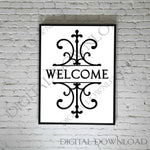 Welcome Sign SVG Clipart Saying Download, SVG Quote, Vinyl Design, Printable Typography Art File, Swirl Clipart, Print Sayings, Home Decor - lasting-expressions-vinyl
