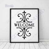 Welcome Sign SVG Clipart Saying Download, SVG Quote, Vinyl Design, Printable Typography Art File, Swirl Clipart, Print Sayings, Home Decor - lasting-expressions-vinyl
