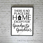 No place like home, except Grandpa & Grandma's Digital SVG Quote, Vinyl Design, Printable Typography Art File, Grandkid quotes, Father's Day - lasting-expressions-vinyl