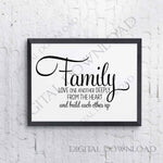 Family build each other up SVG Saying Vector - Typography File, Family Quote Sign, Printable Poster Download, Clipart Saying, Gift for her - lasting-expressions-vinyl