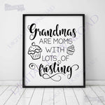 Grandmas are moms with lots of frosting Designs Vector Digital Design Download - Ready Digital File, Vinyl Design, Print Quote, ai svg pdf - lasting-expressions-vinyl