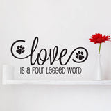 Puppy Prints Sticker for Wall, Dog Love Quote Sign, Dog Quote Animal Sign, Pet Saying Car Sticker, Birthday Gift for Dog Parent and Fur Baby - lasting-expressions-vinyl