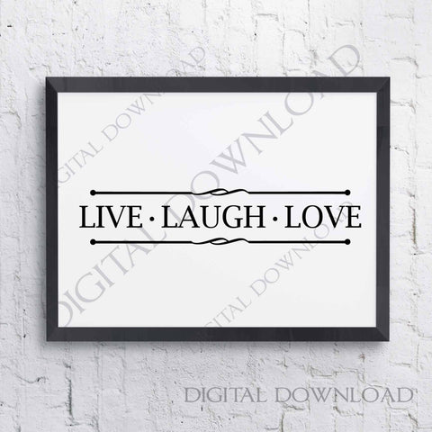 Live Laugh Love SVG Quote Design Vector Vinyl Design, Printable Quote, ai svg pdf, Silhouette, Typography Art, Gift for Mom, Home Decor Sign - lasting-expressions-vinyl