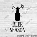 Beer Season Deer Head Antler Bottle Vector Download - Gift for him, Vector Saying, SVG  Print, Typography Art - svg pdf jpg png, Antler Sign - lasting-expressions-vinyl