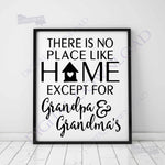 No place like home, except Grandpa & Grandma's Digital SVG Quote, Vinyl Design, Printable Typography Art File, Grandkid quotes, Father's Day - lasting-expressions-vinyl