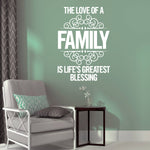 Love Family Wall Words Sticker, Wall Words Home Decor, Family Love Quote Decor, Vinyl Wall Words Decal, Decor for Wall, Family Wall Decal - lasting-expressions-vinyl