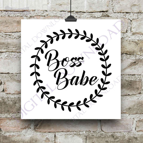 Boss Babe SVG Clipart Saying Design - Print Quotes, Vinyl Design, ai svg pdf, File for Silhouette, Boss Saying, Gift for Her, Tshirt - lasting-expressions-vinyl