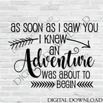 An adventure was about to begin - Vinyl Saying, svg ai pdf, SVG Typography Print, Nursery Decor, Baby Gift, Adventure Quote, Love Sign - lasting-expressions-vinyl