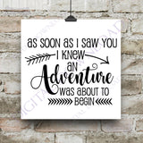 An adventure was about to begin - Vinyl Saying, svg ai pdf, SVG Typography Print, Nursery Decor, Baby Gift, Adventure Quote, Love Sign - lasting-expressions-vinyl