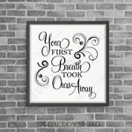 Baby Saying Nursery Decor SVG Design, Printable Typography Wall Art Print, Silhouette Cut File, Craft Supply, Swirl Clipart File, Sign Quote - lasting-expressions-vinyl