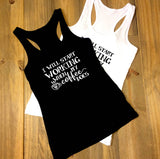 Start working when my coffee does, Gift for her, Custom Shirts, Inspirational Quote Tank top, Women's Shirt Outfit, Employee Coworker Gift - lasting-expressions-vinyl