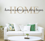 Home is where your story begins Vinyl Wall Sticker - lasting-expressions-vinyl