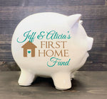 Housewarming Piggy Bank with Name - lasting-expressions-vinyl