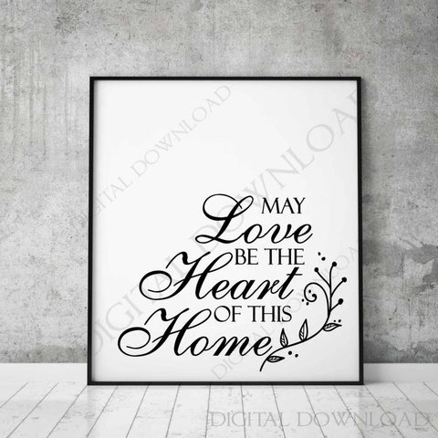 Love heart home Quote Vector Sign, SVG Clipart, Vinyl Design, Printable Typography Sign, New Home Saying, Home Decor Sign, Sayings to Print - lasting-expressions-vinyl