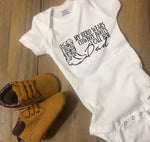 My hero wears cowboy boots baby shirt, Infant Bodysuit Newborn, Cute Baby Outfit, Baby Shower Gift, Custom Shirts, Gift for Dad, Baby Cowboy - lasting-expressions-vinyl