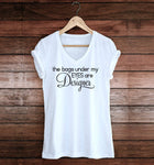 Bags under my eyes are designer, Friends Birthday Gift for her, Custom Shirts Tank top, Women's Shirt Outfit, Shirts with sayings on shirts - lasting-expressions-vinyl