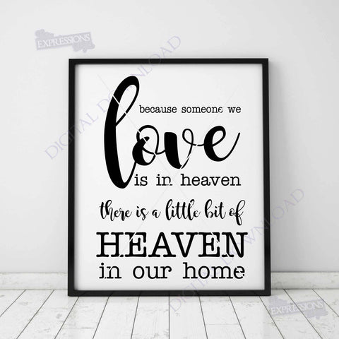 Love Heaven Quote Vector Digital Design Download, Vinyl Design Saying, Memorial Day Sign, In Loving Memory, SVG Printable artwork, love sign - lasting-expressions-vinyl