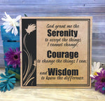 Serenity Prayer Sign God grant serenity courage wisdom, Serenity Saying, Spiritual Motivation, AA Prayer Sobriety Gift, Thank you Friend - lasting-expressions-vinyl