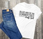 Superbowl Shirt, Funny Football Saying on Tank Top, Gift for Her, Just here for the commercials, food drinks, Humor Shirt, Football Tank Top - lasting-expressions-vinyl