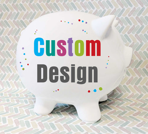 Custom Piggy Bank with name - lasting-expressions-vinyl