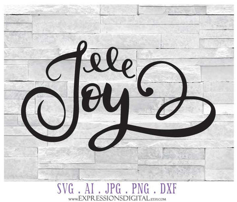 Die Cut Design Clipart File, Joy SVG Digitial Typography Artwork, SVG Words for Crafts, Clipart Cricut Designs, Silhouette Stencil Vinyl - lasting-expressions-vinyl
