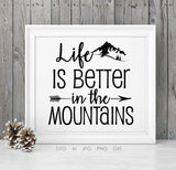 Mountain Saying SVG Quote Design, Sign Stencil Design Printable, Gift for Her, Printable Art, Vinyl Design Saying Die Cut, Sayings to Print - lasting-expressions-vinyl