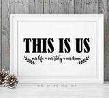 Printable Quote SVG File for Home Decor, This is Us Saying, Typography Art Printable Artwork, Die Cut Silhouette Stencil, DXF File for Craft - lasting-expressions-vinyl