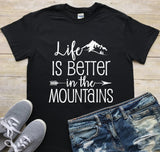 Life Quote Graphic Tee, Mountains Adventure Shirt, Birthday Gift for her, Black and White Tank Top, Moving Away Colorado Shirt for Friend - lasting-expressions-vinyl