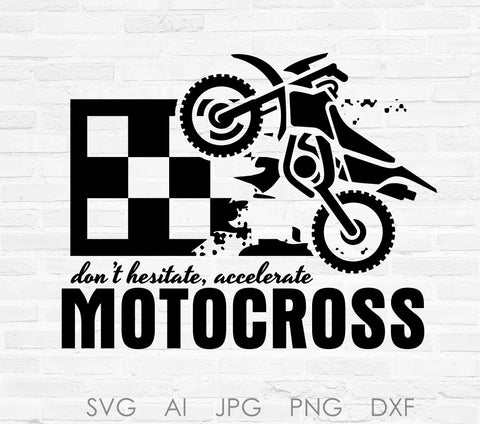 Motocross Dirtbike Vector Clipart Quote, Racing Printable Nursery Decor, Boys Bedroom Wall Decor, Vinyl Craft Stencil Sayings, SVG Quotes - lasting-expressions-vinyl