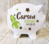 Large Piggy Bank Name and Birth date - lasting-expressions-vinyl