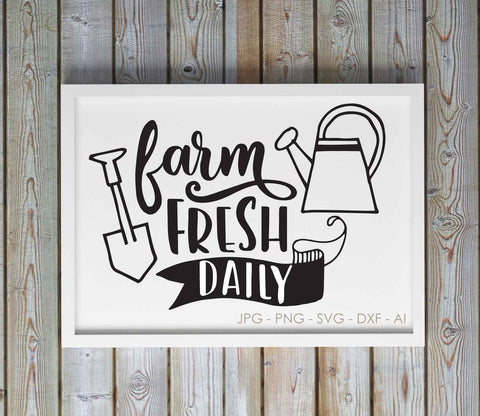 Farm Fresh Farmhouse Printable Design, Vector Clipart Saying to Print, DXF Cricut Cut File, Silhouette Stencil Sign Craft, Rustic Home Decor - lasting-expressions-vinyl