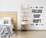 Inspirational Wall Words Follow Your Heart - lasting-expressions-vinyl