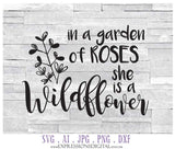 Flower Vector Clipart Quote Design, Printable Home Decor Artwork, Printable Quote SVG Design, DXF Cricut Cut File, Windflower Rose Saying - lasting-expressions-vinyl
