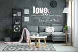 Love Never Fails Saying for Wall - lasting-expressions-vinyl