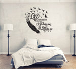 Feather Quote Wall Art - Life is a Balance Holding On Letting Go - lasting-expressions-vinyl