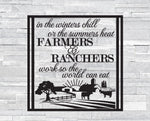 Farmers Ranchers Digital Clipart Quote Design, SVG Cutting File Vinyl Craft, Silhouette Stencil Quote, Farm Scene Printable, Farmhouse Decor - lasting-expressions-vinyl